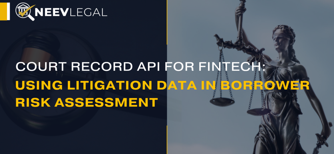 Court record API for fintech - litigation data in borrower risk assessment