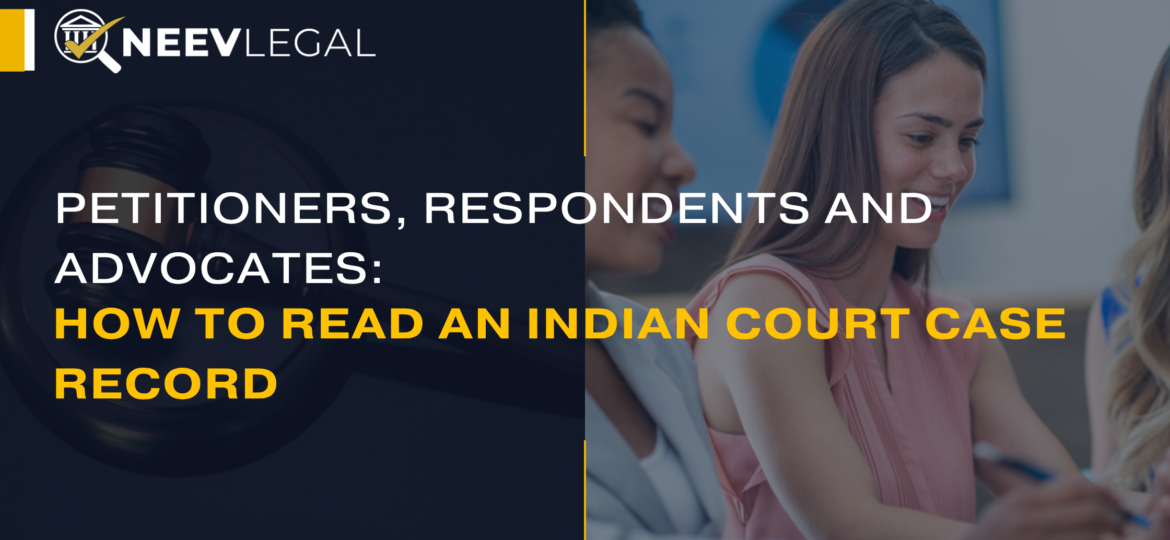How to read an Indian court case record - petitioners, respondents and advocates